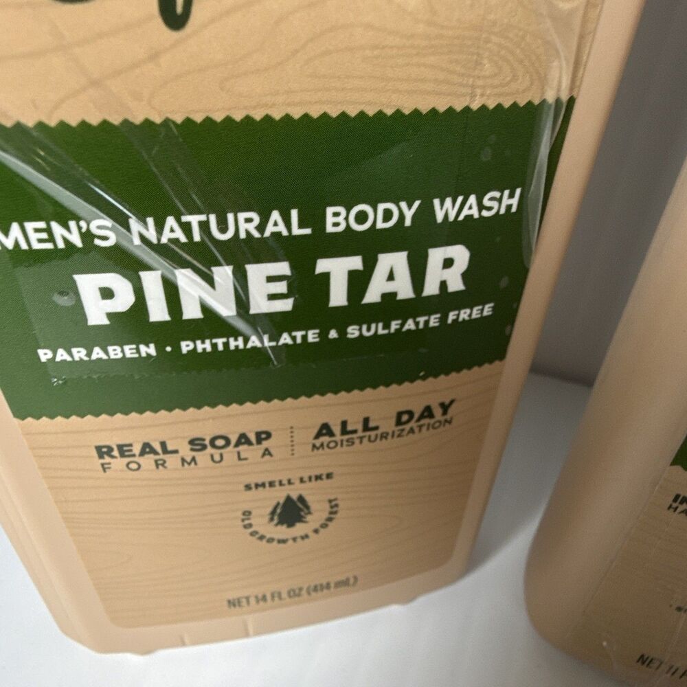 Dr. Squatch Pine Tar 3pc Men's Body Wash Liquid Multipack 14 fl oz - Picture 2 of 7